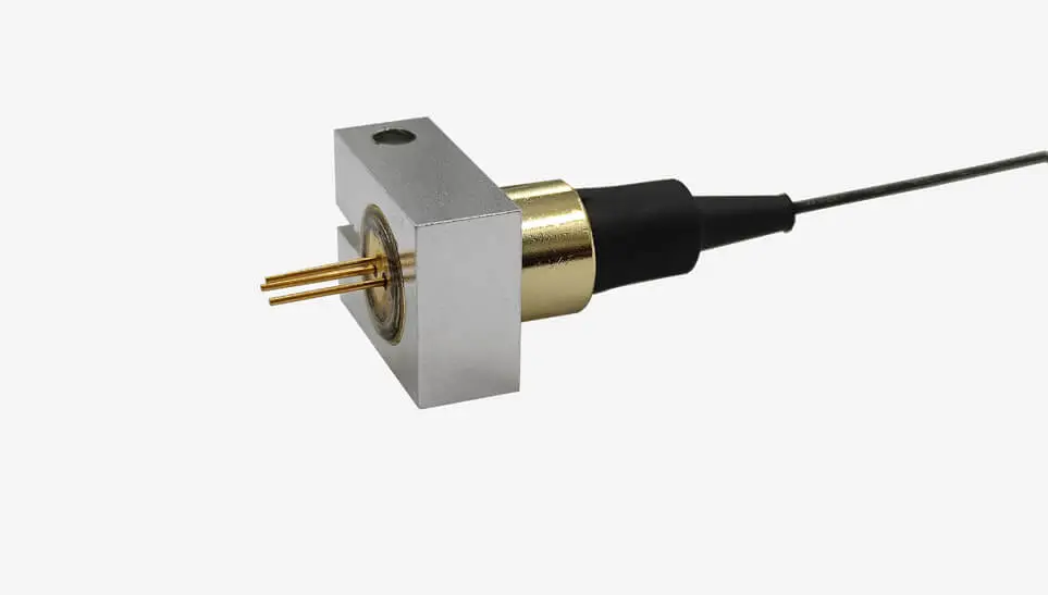 Diodo láser TO coaxial acoplado a fibra de 513 nm