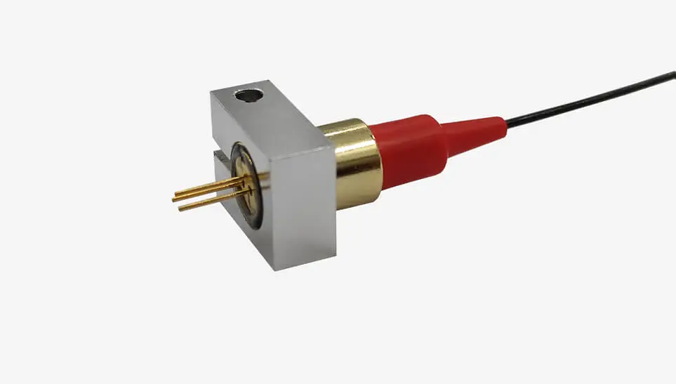 Diodo láser coaxial acoplado a fibra de 655 nm
