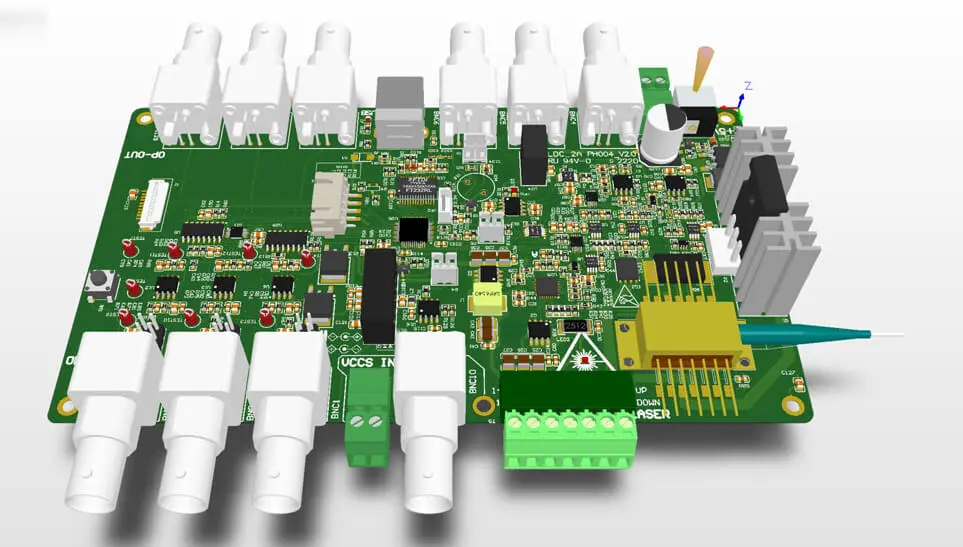 Controlador de diodo láser con controlador TEC y placa integrada de medidor de potencia