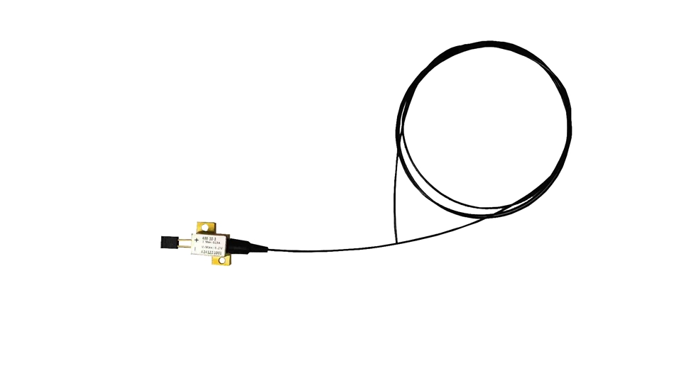 Diodo láser acoplado a fibra monomodo de 488 nm y 30 mW
